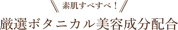 厳選ボタニカル美容成分配合