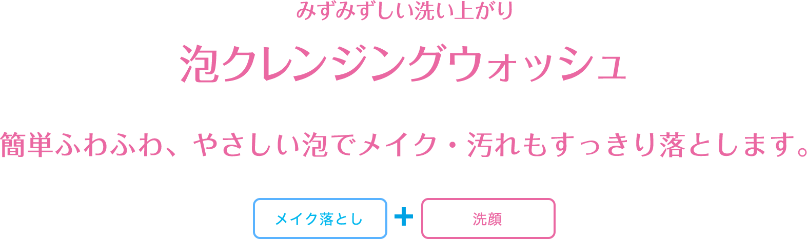 みずみずしい洗い上がり 泡クレンジングウォッシュ