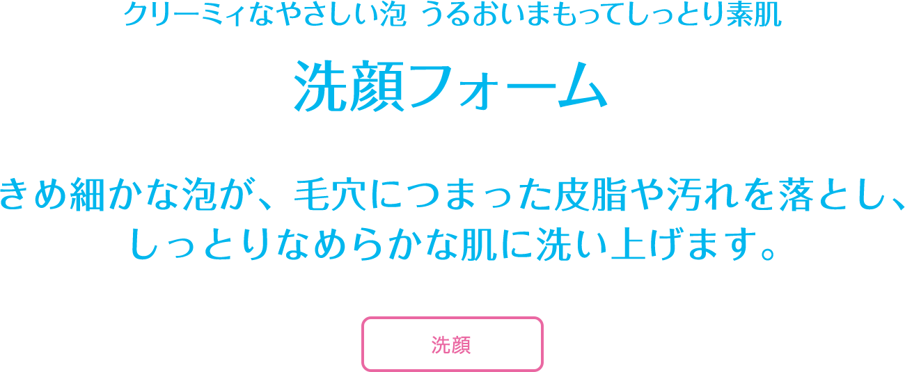 クリーミィなやさしい泡 うるおいまもってしっとり素肌 洗顔フォーム