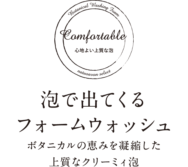 泡で出てくるフォームウォッシュ ボタニカルの恵みを凝縮した上質なクリーミィ泡